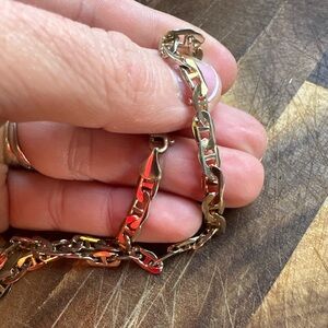 14K Gold Plated Italy 22” Curb Link Chain Necklace